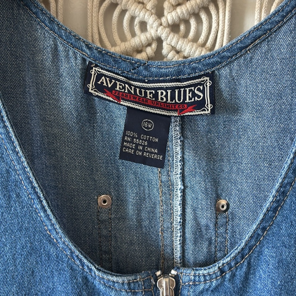 Vintage denim jumper maxi length size 16W - Picture 2 of 6
